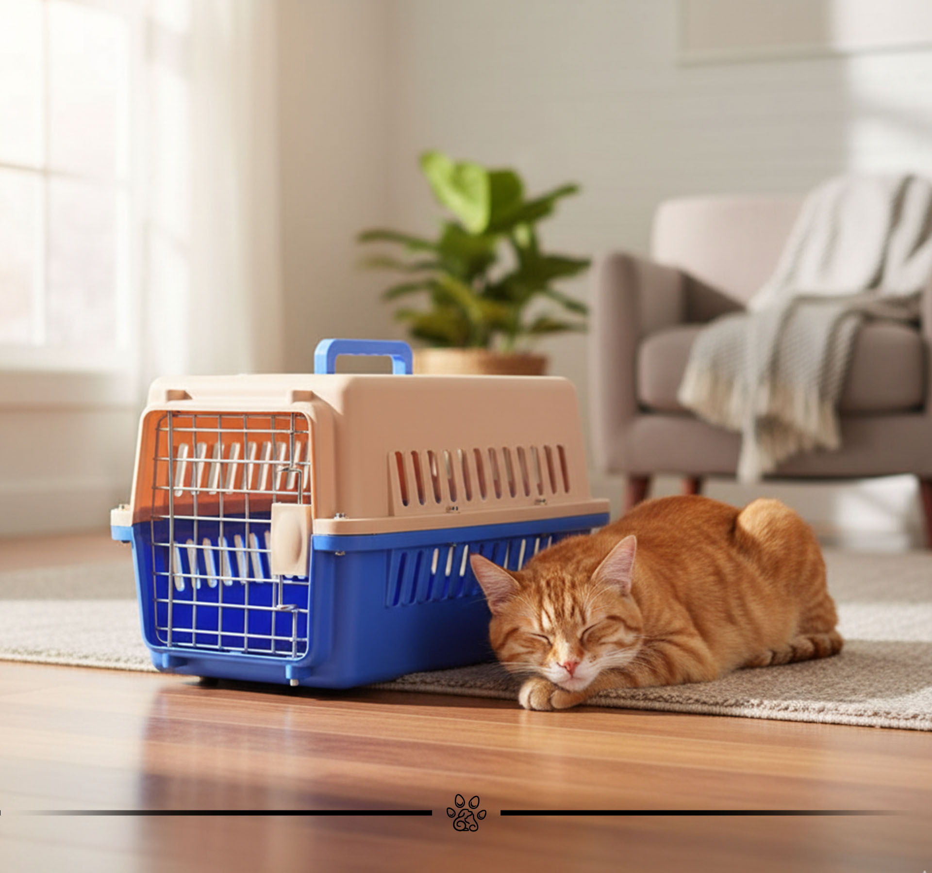 Premium Travel Pet Carrier – Pink and Blue