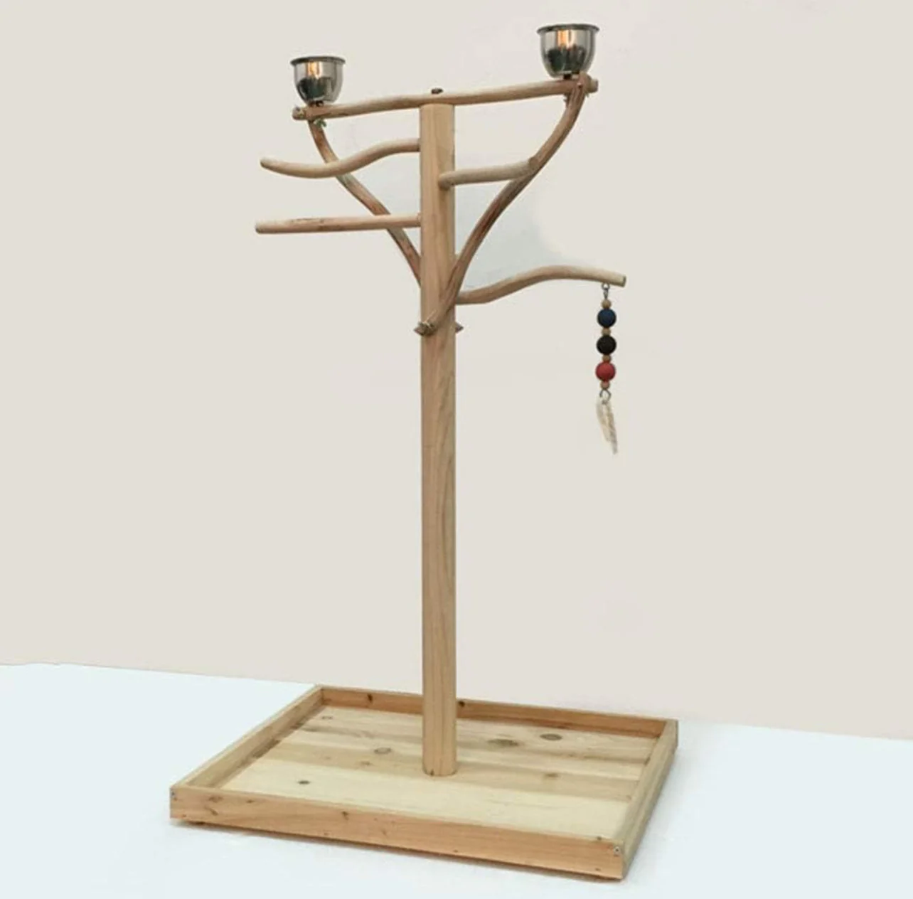 Wooden Bird Stand - Parrot Resting Perch Stand Comfort Play Perch For Indoor/Outdoor Bird Exercise Stand For Training And Watching Home Decor