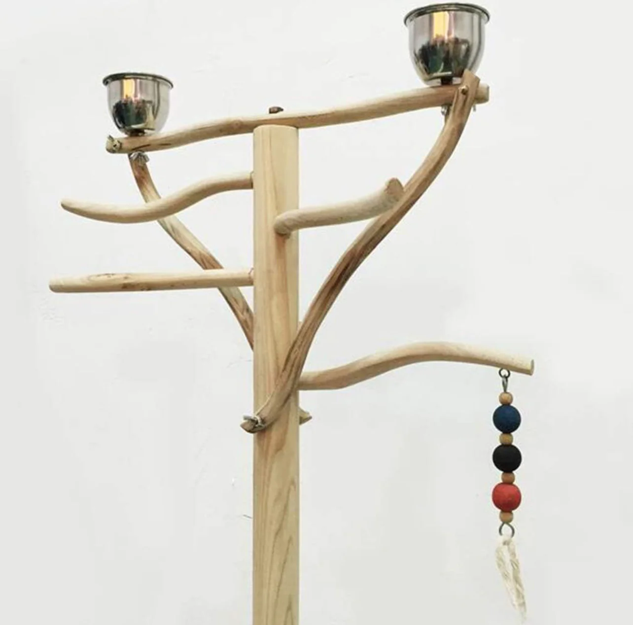 Wooden Bird Stand - Parrot Resting Perch Stand Comfort Play Perch For Indoor/Outdoor Bird Exercise Stand For Training And Watching Home Decor - Image 3