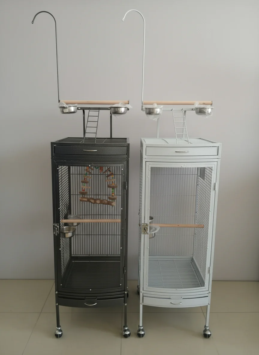 Bird cage with clear Acrylic front 46x48.5x155 (CM) - Image 4