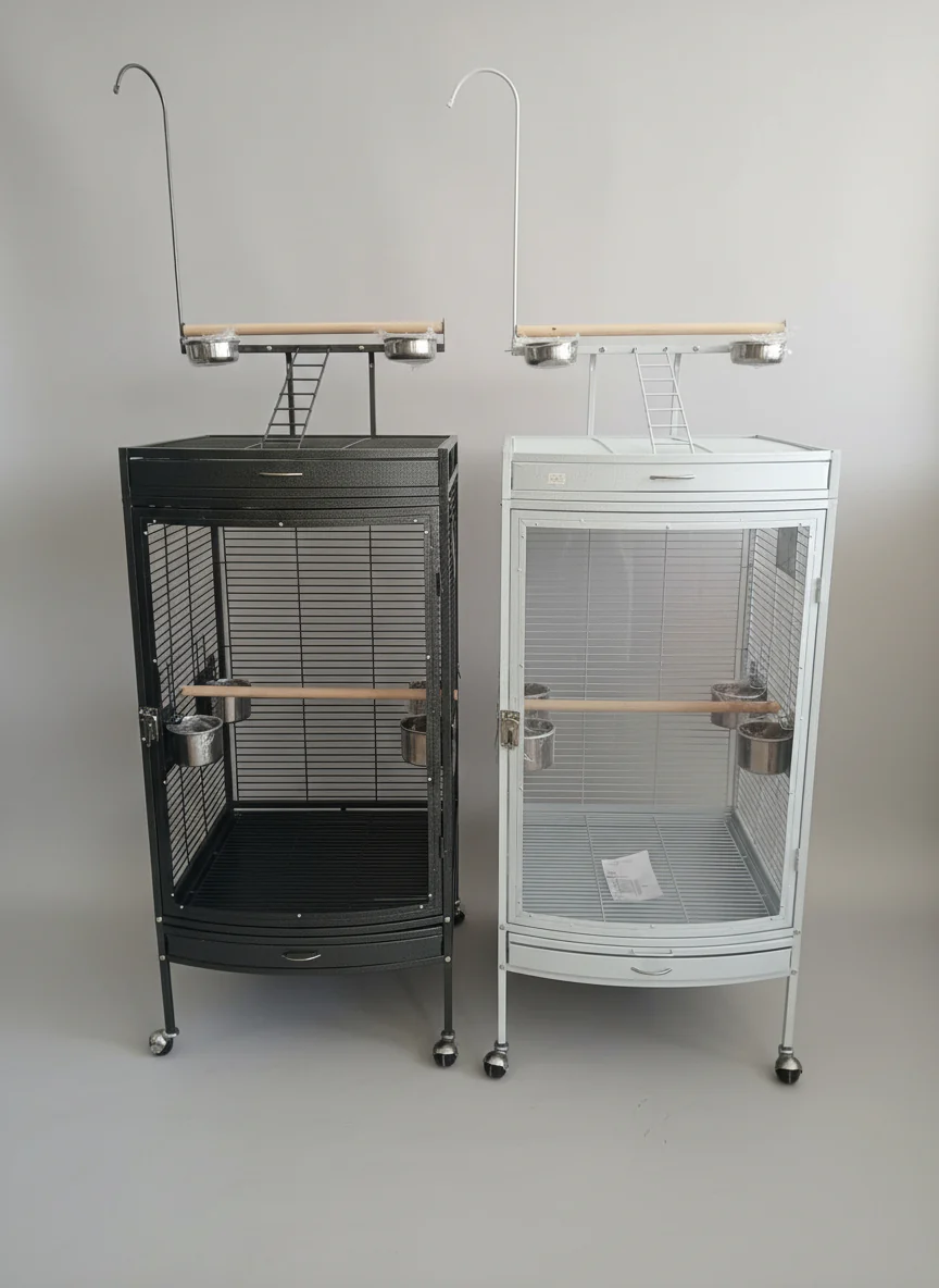 Bird cage with clear Acrylic front 60X63.5X155 (CM) - Image 6